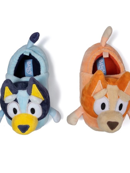 Bluey Other - Plush Character Slippers - Blue and Orange